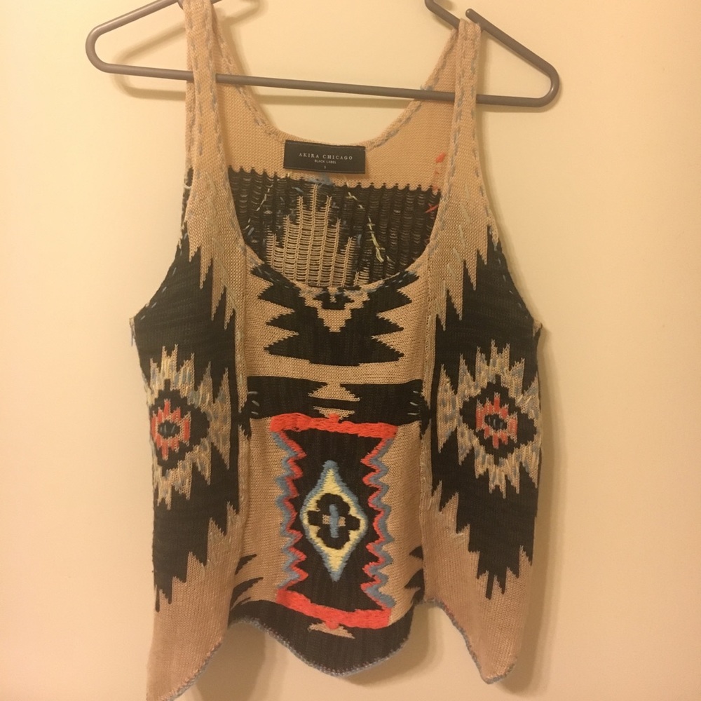 AKIRA Aztec Knitted tank, S/M